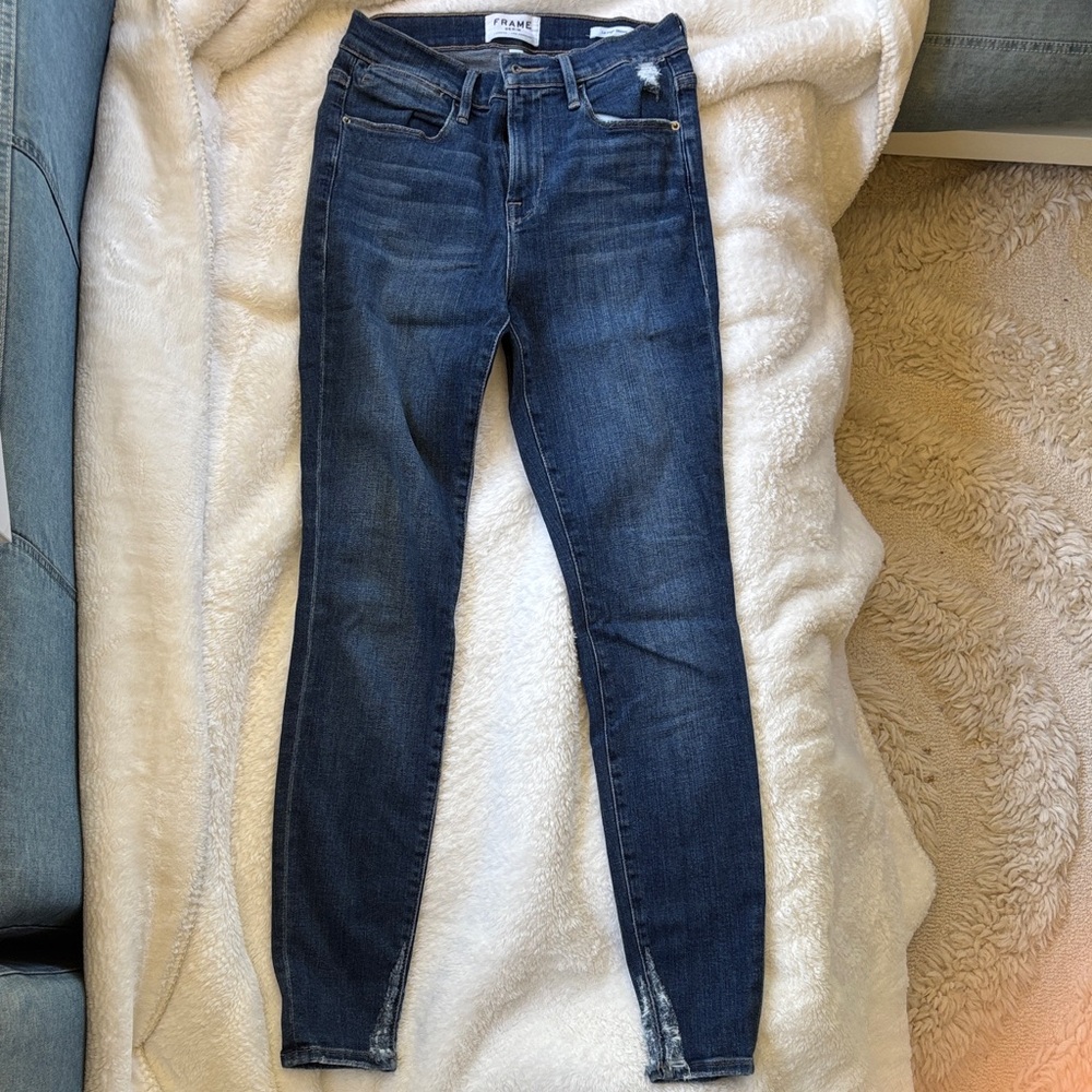 Frame Denim Indigo Skinny Jeans